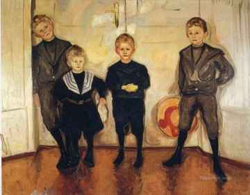 Edvard Munch Painting - Los cuatro hijos del Dr. Linde 1903 Edvard Munch